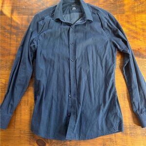 RW&CO. Men's Dark Navy Long-Sleeve Dress Shirt